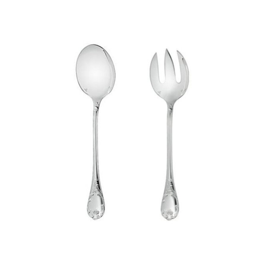 Sladienbestek:  sladienlepel en sladienvork Marly verzilverd-1