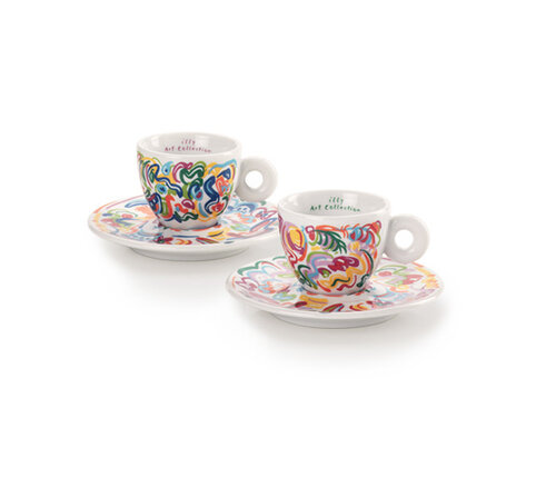  Illy Art Collection Set 2 espressokopjes Illy  Art Collection Sol Calero 