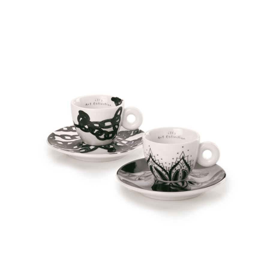 Set 2 espressokopjes Illy  Art Collection Genesi I-1