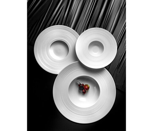 Coquet Limoges Dessertbord Coquet Hémisphère wit 21 cm   Coquet Limoges Dessertbord Coquet Hémisphère wit 21 cm