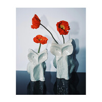 thumb-Vaas Uil 30 cm lichtblauw door Marni - After Midnight-2