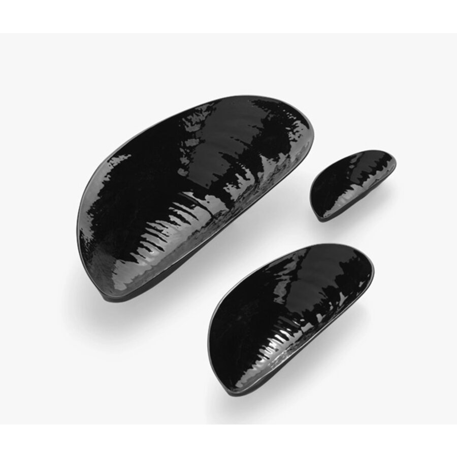 Schaal Marcel mossel zwart porselein 30x14 cm Les Objets Mouleversants - Wouters & Hendrix-3