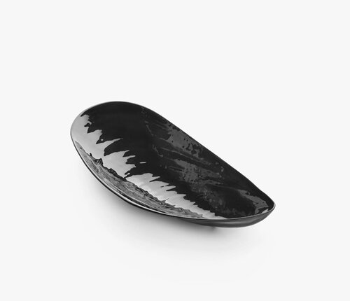  Serax Schaal Marcel mossel zwart porselein 30x14 cm Les Objets Mouleversants - Wouters & Hendrix 