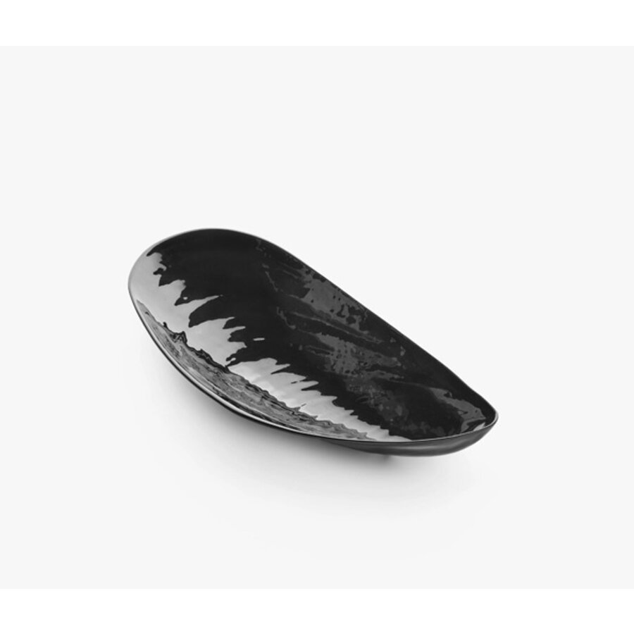 Schaal Marcel mossel zwart porselein 30x14 cm Les Objets Mouleversants - Wouters & Hendrix-1