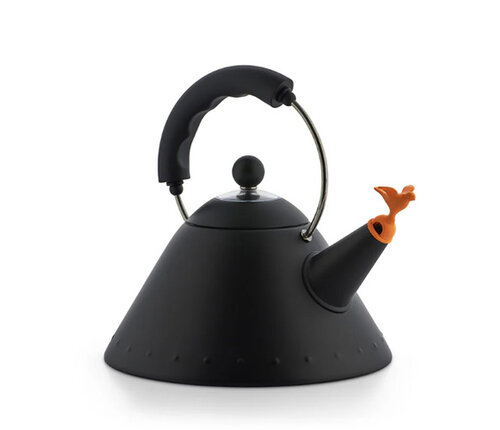  Alessi Fluitketel / Waterketel Michael Graves black zwart - Jubileumeditie 