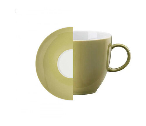  Thomas Koffiekop en schotel Sunny Day Avocado Green 20 cl 