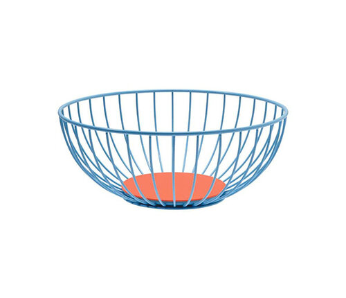 Remember Mandje (voor brood of fruit) Heaven 25.5 cm lichtblauw - oranje   Remember Mandje (voor brood of fruit) Heaven 25.5 cm lichtblauw - oranje