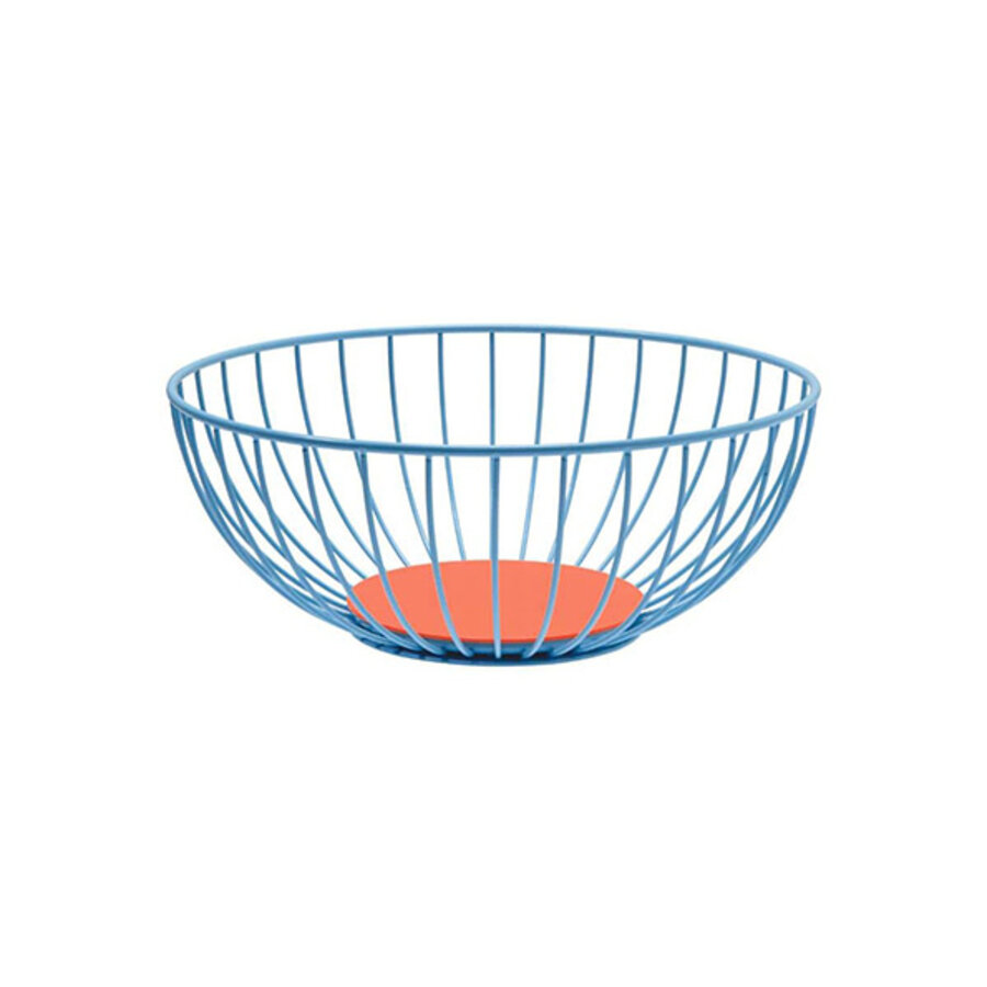 Mandje (voor brood of fruit) Heaven 25.5 cm lichtblauw - oranje-1