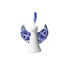 Kerstornament Engel porselein 8 cm