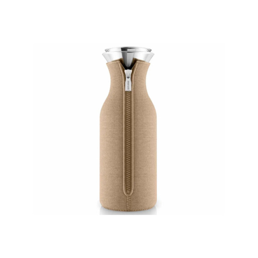 Fridge carafe 1 L  bruin Caramel geweven hoesje-1