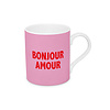 Design@Home Beker porselein 35 cl BONJOUR AMOUR