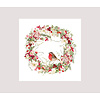 PPD - Paperproducts Design Pakje 20 Kerstservetten Roodborstje in Kerstkrans 25x25 cm