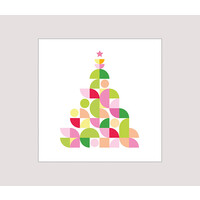 Pakje 20 Kerstservetten Kerstboom  modern 25x25 cm