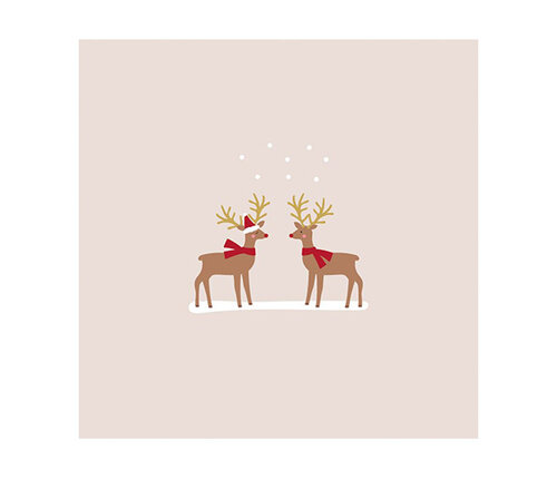 PPD - Paperproducts Design Pakje 20 Kerstservetten Herten 33x33 cm 