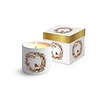 PPD - Paperproducts Design Sfeerlichtje parafinekaars 8,5 cm hoog in geschenkverpakking Roosborstje in Kerstkrans