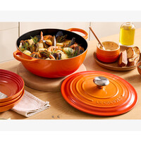 thumb-Stoofpot Marmite 28 cm oranje volcanique met deksel gietijzer-2
