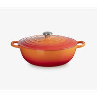 thumb-Stoofpot Marmite 28 cm oranje volcanique met deksel gietijzer-1