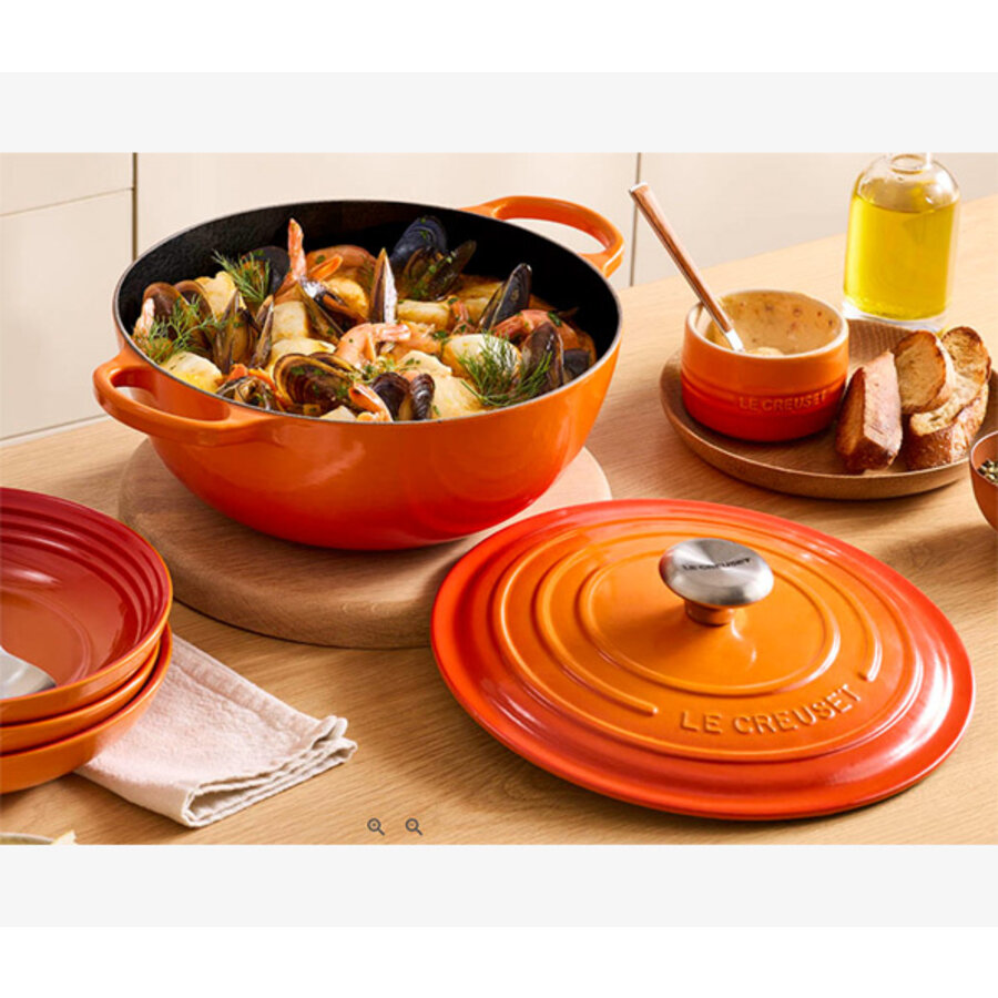 Stoofpot Marmite 28 cm sea salt  met deksel gietijzer-2