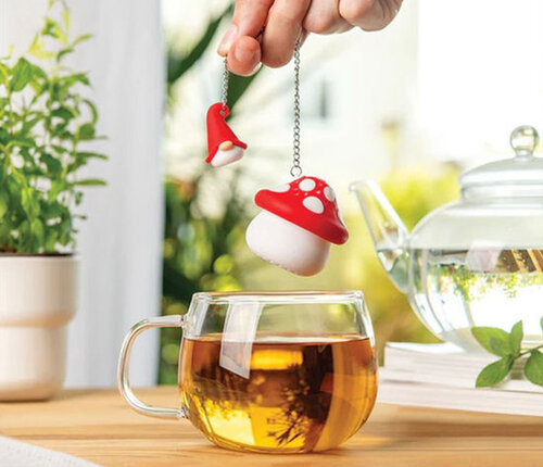  OTOTO Design Theebuiltje Enchan Tea in de vorm van een paddestoel en een elfje siliconen 