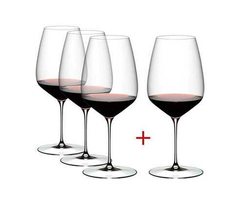  Riedel Set  van 4  Riedel Veloce Cabernet Merlot Bordeauxglas 82,9 cl kristal 