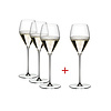 Riedel Veloce - Set van 4 Veloce champagneglas 33 cl kristal  - hoogte 24,7 cm