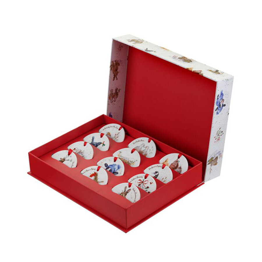 Wrendale Christmas: 12 ornamenten - 12 Days of Christmas 7 cm diam.-2