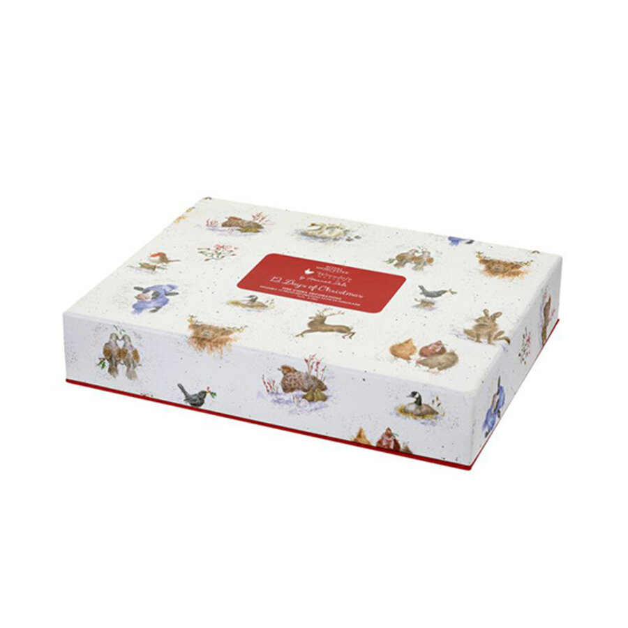 Wrendale Christmas: 12 ornamenten - 12 Days of Christmas 7 cm diam.-3