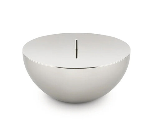  Alessi Rocc container opbergdoos groot in rvs 20 cm diam. 11 cm h. 