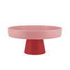 Etagère Ami rood roze 28 cm diameter, 13 cm hoogte in dolomiet