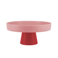 thumb-Etagère Ami rood roze 28 cm diameter, 13 cm hoogte in dolomiet-1