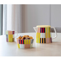 thumb-Theepot in kleurrijk porselein met thee-inzetje in metaal 1,2 liter-3