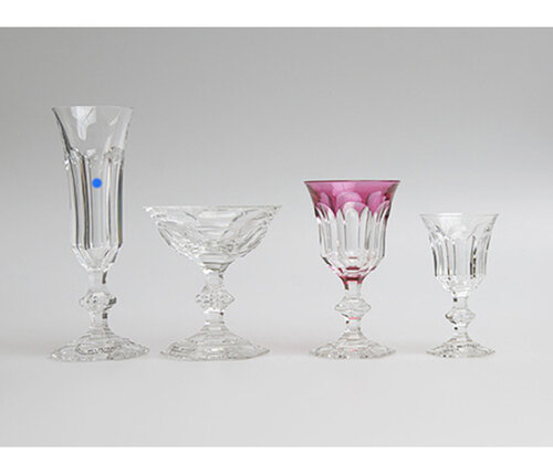  Val Saint Lambert Champagneflute Metternich côtes plates 