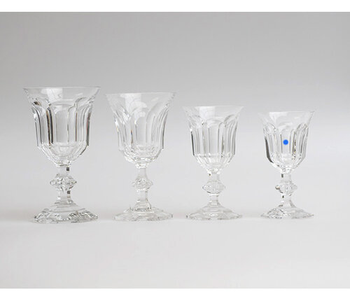  Val Saint Lambert Witte wijnglas Metternich côtes plates 