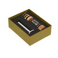 thumb-Kandelaar Myriade klein 12,5 cm h. staal - acryl - hout - verguld-4