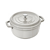 Ronde cocotte Staub wit 26 cm gietijzer