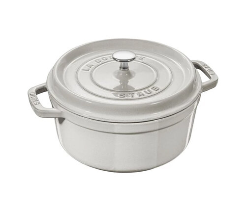  Staub Ronde cocotte Staub wit  26 cm gietijzer 