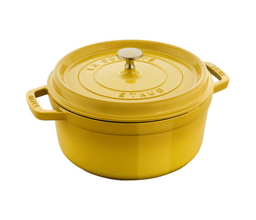  Staub Ronde cocotte Staub geel  28 cm gietijzer 
