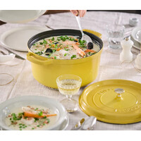 thumb-Ronde cocotte Staub geel 28 cm gietijzer-2