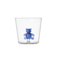Beker / Glas met beer / teddybeer blauw