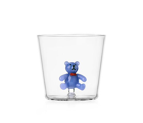  Ichendorf Milano Beker / Glas met beer / teddybeer blauw 