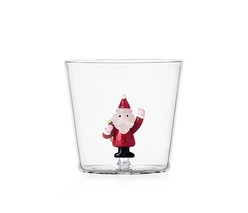  Ichendorf Milano Beker / Glas Kerstman / Santa Claus met rugzak 35 cl 