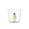 Beker / Glas sneeuwman met kerstmuts rood hoedje 35 cl