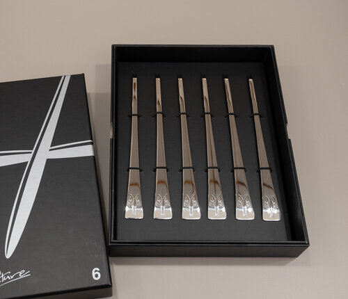  Eternum Signature Set 6 kreefthaken roestvrij staal met kreeftje op handvat 