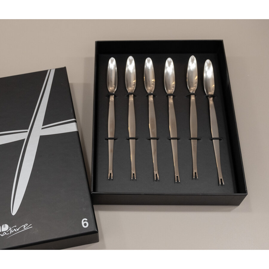 Set 6 kreefthaken roestvrij staal gesatineerd-1