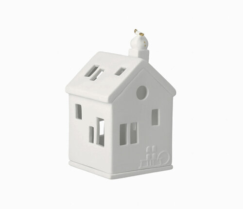  Räder Klein lichthuis wit porselein - hoogte 13 cm 