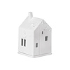 Klein lichthuis wit porselein 10 cm - My home is my castle