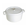 Ronde cocotte wit  26 cm gietijzer