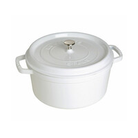 thumb-Ronde cocotte wit 26 cm gietijzer-1