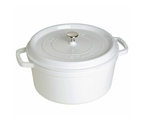  Staub Ronde cocotte wit  26 cm gietijzer 
