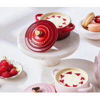 thumb-Mini-cocotte keramiek rood met verguld hartje op deksel-2